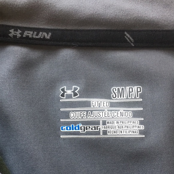 Under Armour Run Coldgear 1/4 Zip Long Sleeve Reflective Fitted Running Top S - Picture 9 of 12